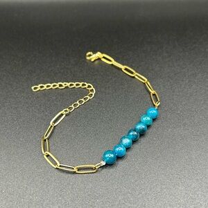 Stainless gold beaded bracelet